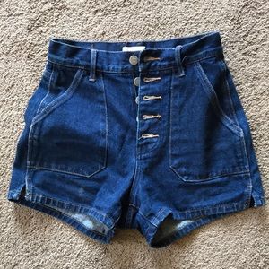 RVCA high-waisted jean shorts. Like new condition